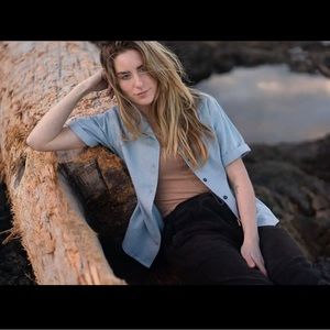 Anian Oxford Camp Collar Shirt NWOT